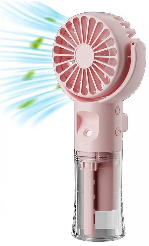 Handventilator, 4 Windstufen, 1200-mah-akku, Tragbarer Luftkühler, Lila