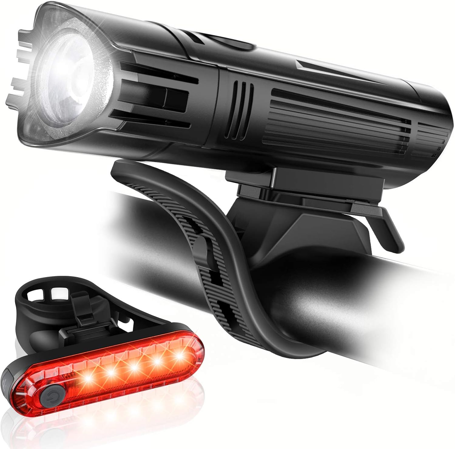 Ultrahelles, Per Usb Aufladbares Fahrradbeleuchtungsset – Leistungsstarke Vorder- Und Rücklichter – 4 Beleuchtungsmodi – Einfache Montage – Für Damen Und Herren