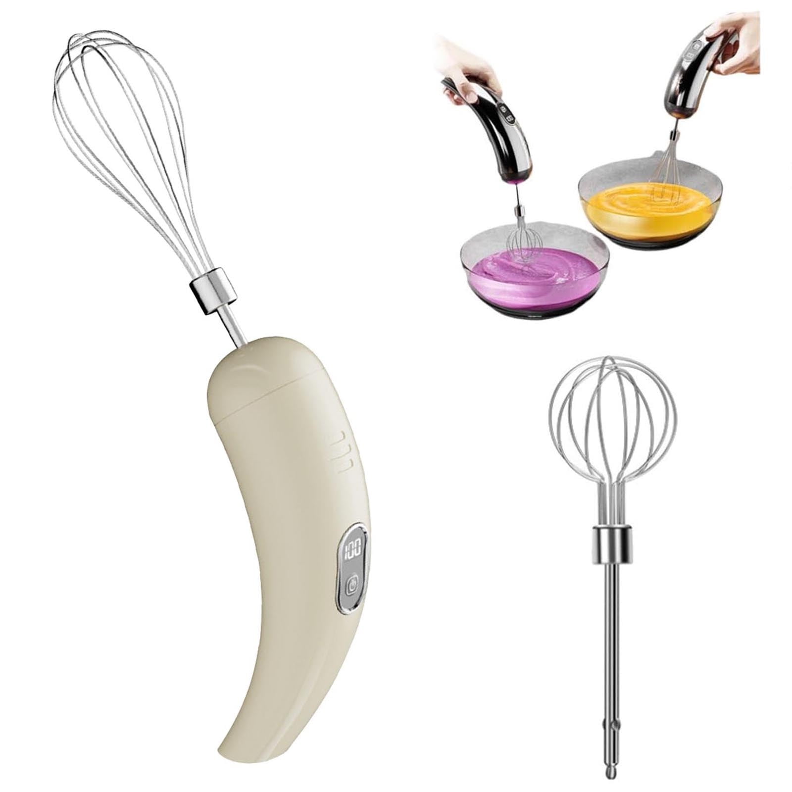 Kabelloser Handmixer Mit Ladefunktion – Leistungsstarker Mixer Zum Backen Von Kuchen, Cremes Und Desserts – Ein Großartiges Werkzeug Für Die Heimische Küche Und Heimwerkerprojekte (beige)