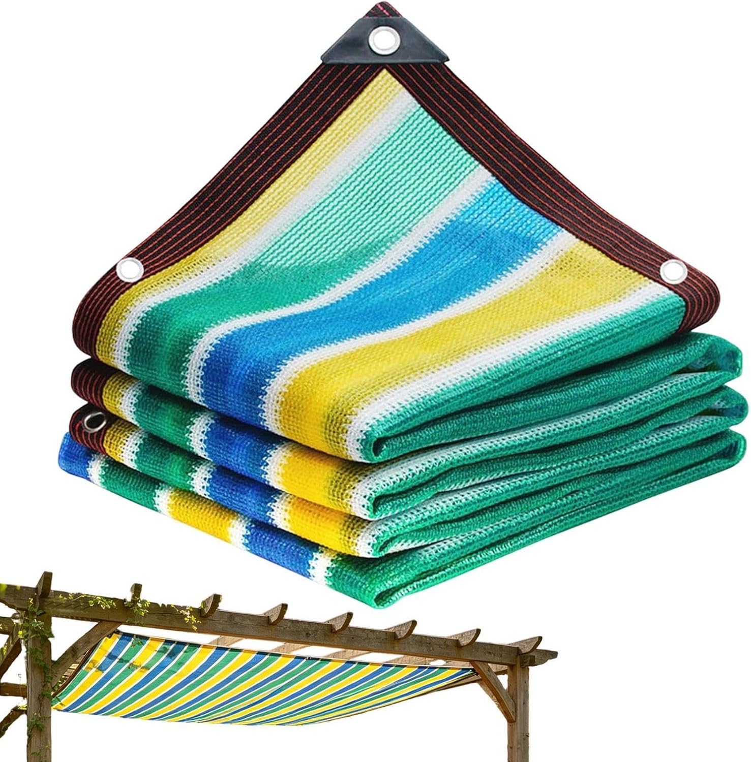 2x3m Perforiertes Sonnensegelnetz Für Den Außenbereich, Geeignet Für Terrasse, Garten Und Pergola