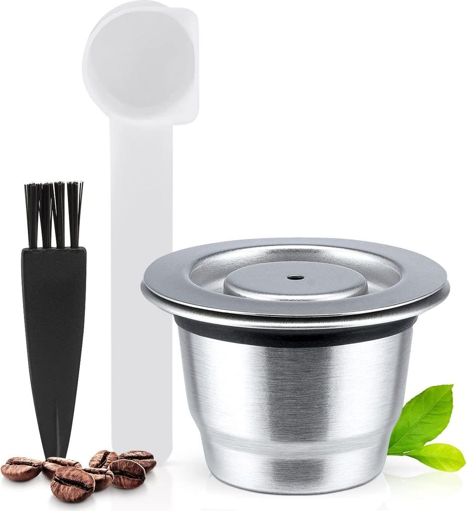 Nachfüllbare Kapseln Für Nespresso, Wiederverwendbare Kaffeekapseln Aus Edelstahl, Geeignet Für Kaffeemaschinen.