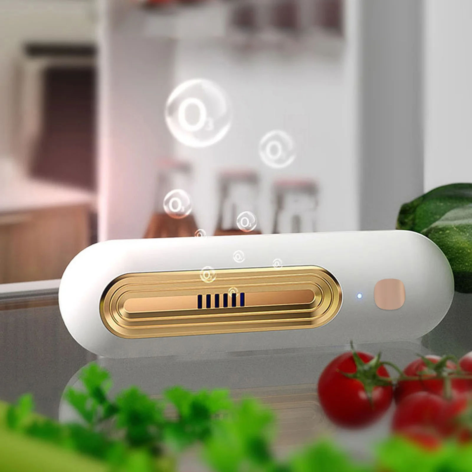 Kleiner, Tragbarer Luftreiniger – Usb-luftreiniger Für Den Kühlschrank – Tragbarer Luftreiniger Für Zuhause – Gold