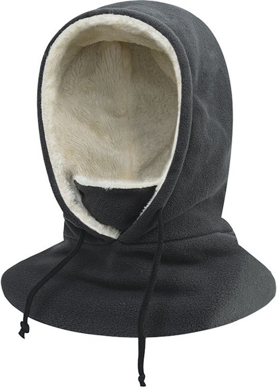Sturmhaube Für Damen Und Herren, Winddicht, Warmes Fleece, Verstellbar, Mit Nackenwärmer, Outdoor-maske, Zum Radfahren/wandern, 28 X 44 Cm, Dunkelgrau