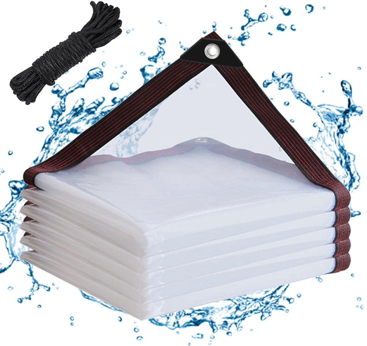 Wasserdichte, Transparente Plane – Outdoor-plane – Kleine Outdoor-plane – 3 X 4 Meter – Schneefeste Plane – Transparent