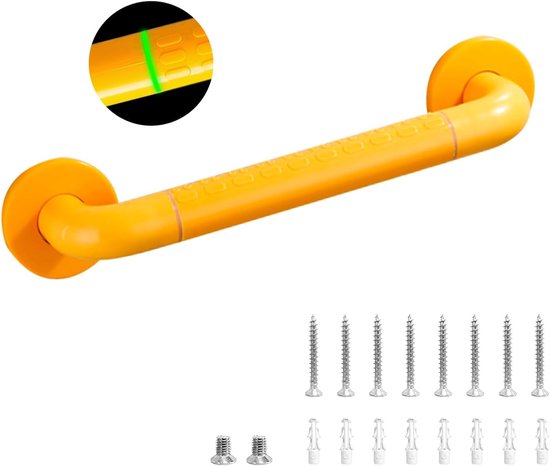 30 Cm, Haltegriff Für Dusche, Wc, Sicherheitsgriff, Haltegriff, Rutschfester Griff Für Badewanne Oder Dusche, Gelb, Nur