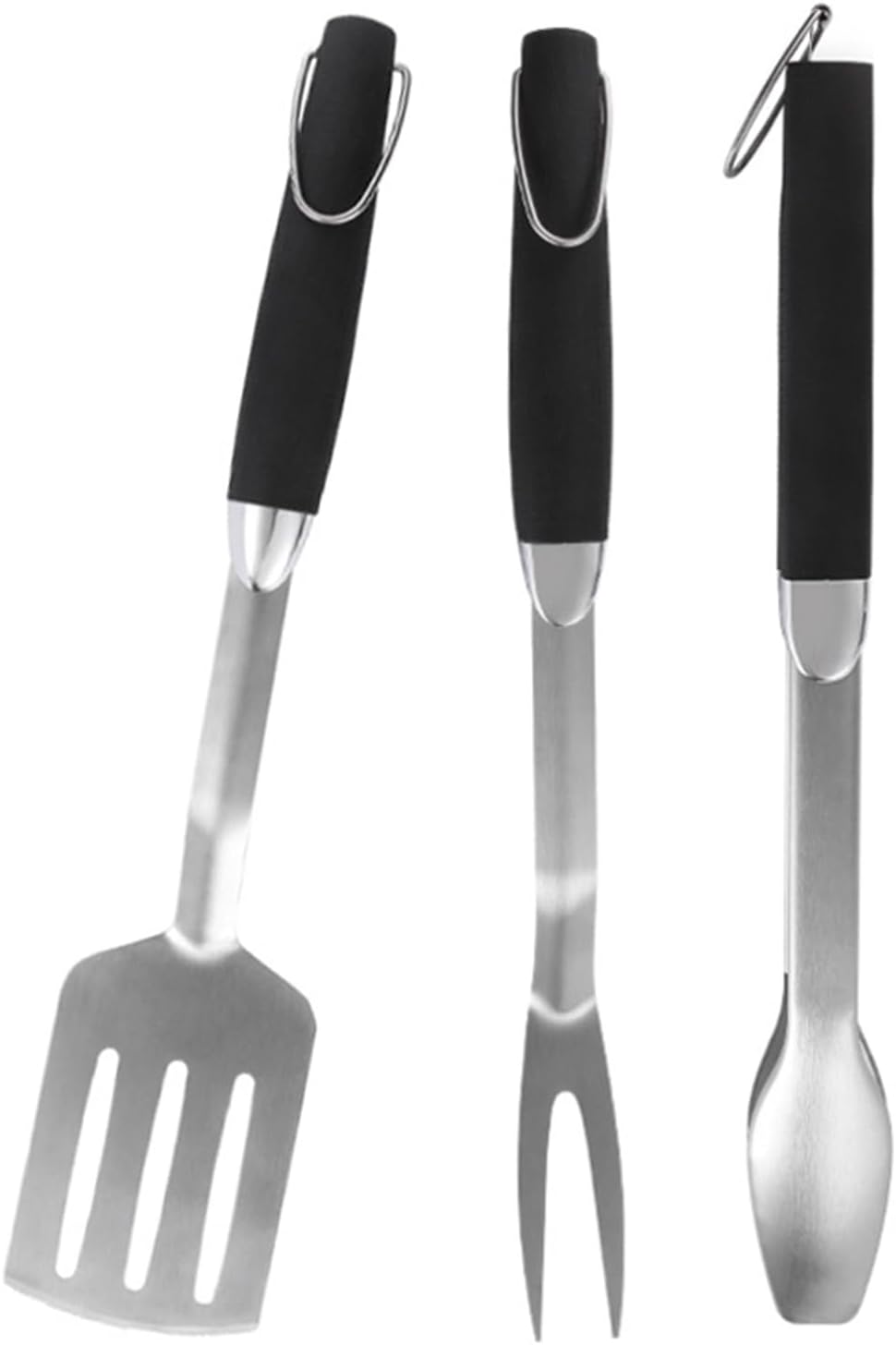 Grillzangen-set Aus Hitzebeständigem Edelstahl, Ergonomisches, Robustes Grillbesteck-zubehör Für Das Kochen Im Freien