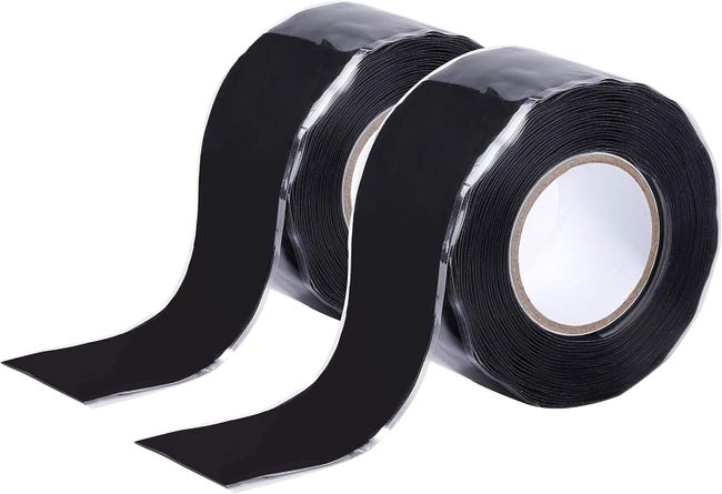 Selbstklebendes Silikonband, Wasserdichtes Dichtungsband, Kabel- Und Drahtklebeband, 2 Rollen, 3 Meter Pro Rolle (schwarz)
