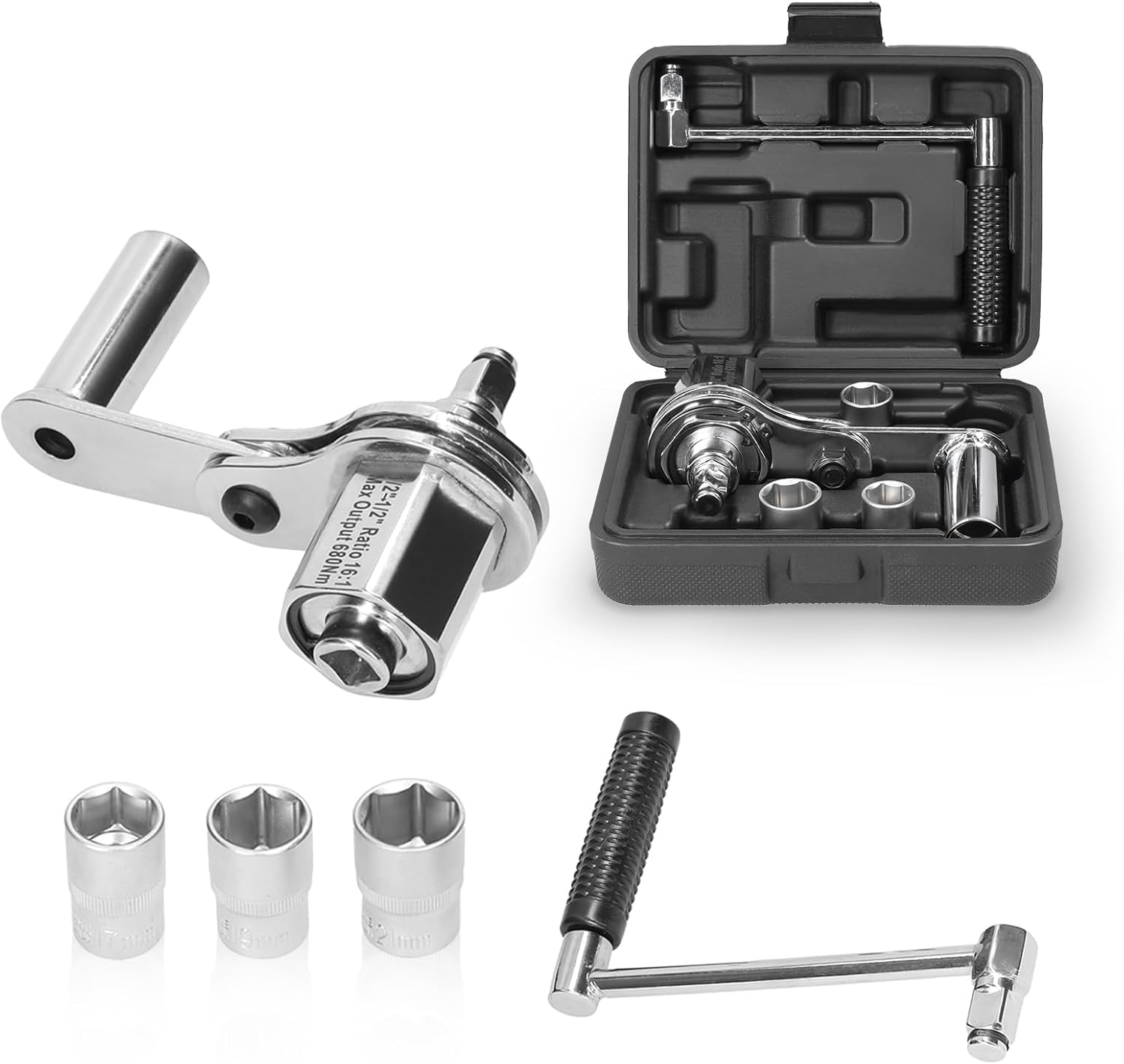 Kraftsparender Drehmomentverstärker 1/2"-antrieb Mit 17 Mm/19 Mm/21 Mm Hülse Zum Lösen Der Benachbarten Radmutter An Autoreifen