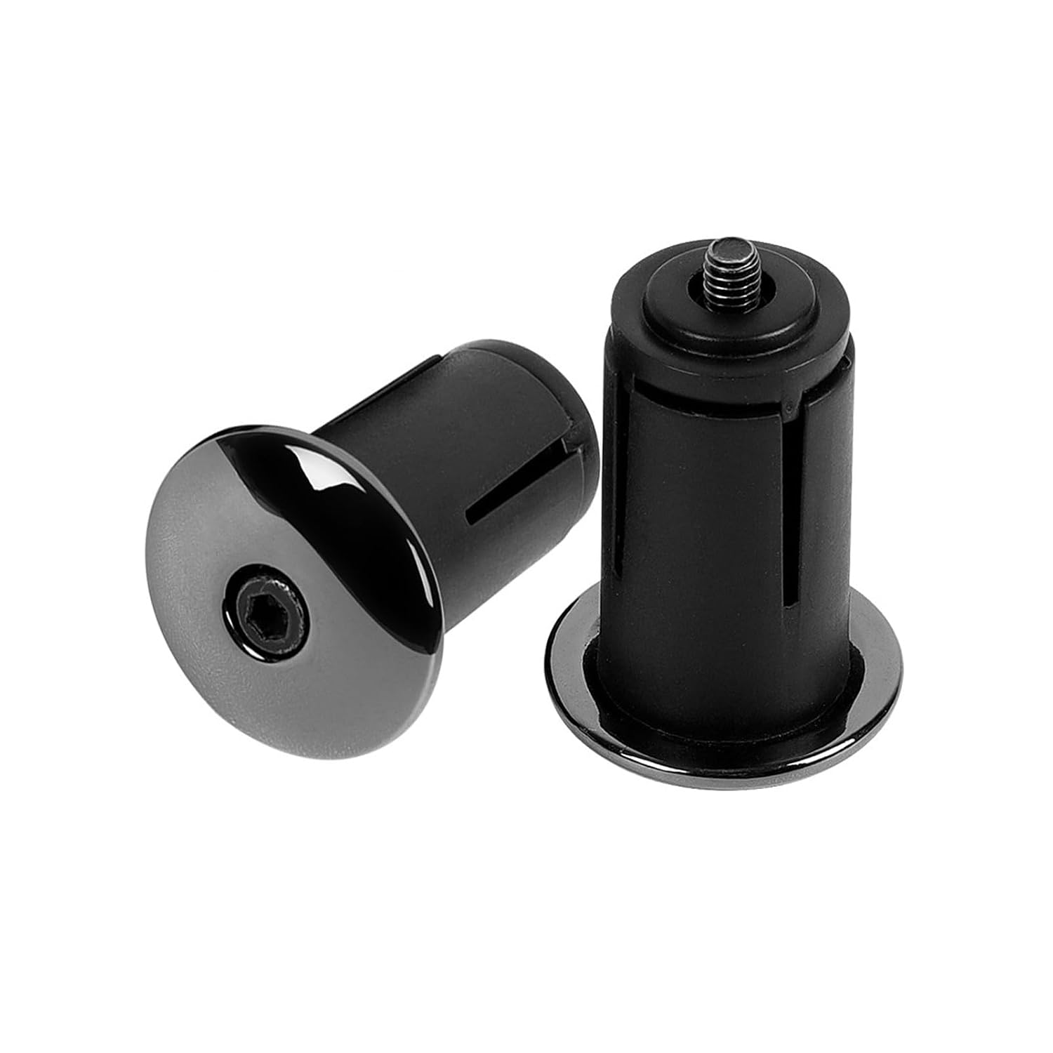 Einteilige Lenkerendkappen Aus Aluminium, Rennradgriffe, Verlängert, Verstellbar Für 17,5–23 Mm Lenker, Mountain City Schwarz
