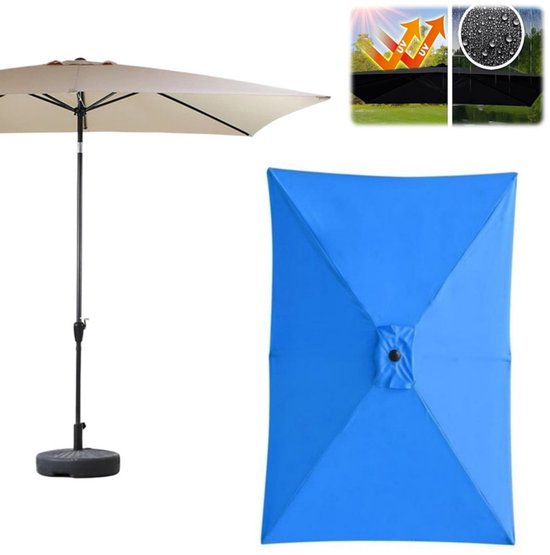Rechteckiges Ersatzdach Für Vierrippige Sonnenschirme (300 X 200 Cm) – Wasserdichte Schutzhülle Für Terrassenschirme