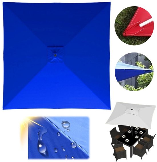 Quadratisches Ersatzdach Für Vierrippige Sonnenschirme (200 X 200 Cm) – Wasserdichte Schutzhülle Für Terrassenschirme