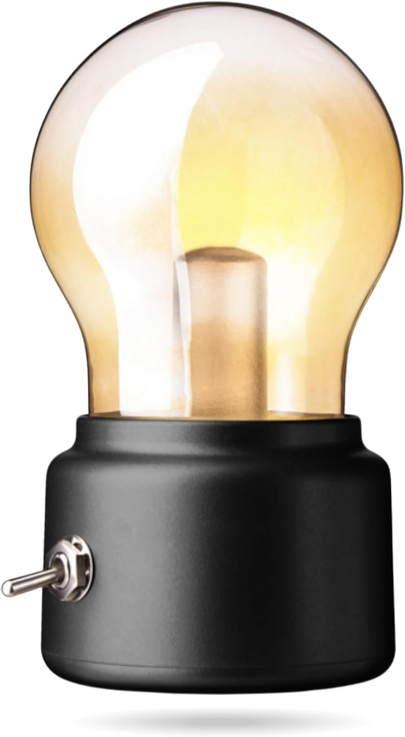 Vintage-tischleuchte Mit Schalter – Industrielles Deko-element – Schreibtischlampe / Nachttischlampe / Stimmungsbeleuchtung / Bürobeleuchtung – Ideal Für Familien