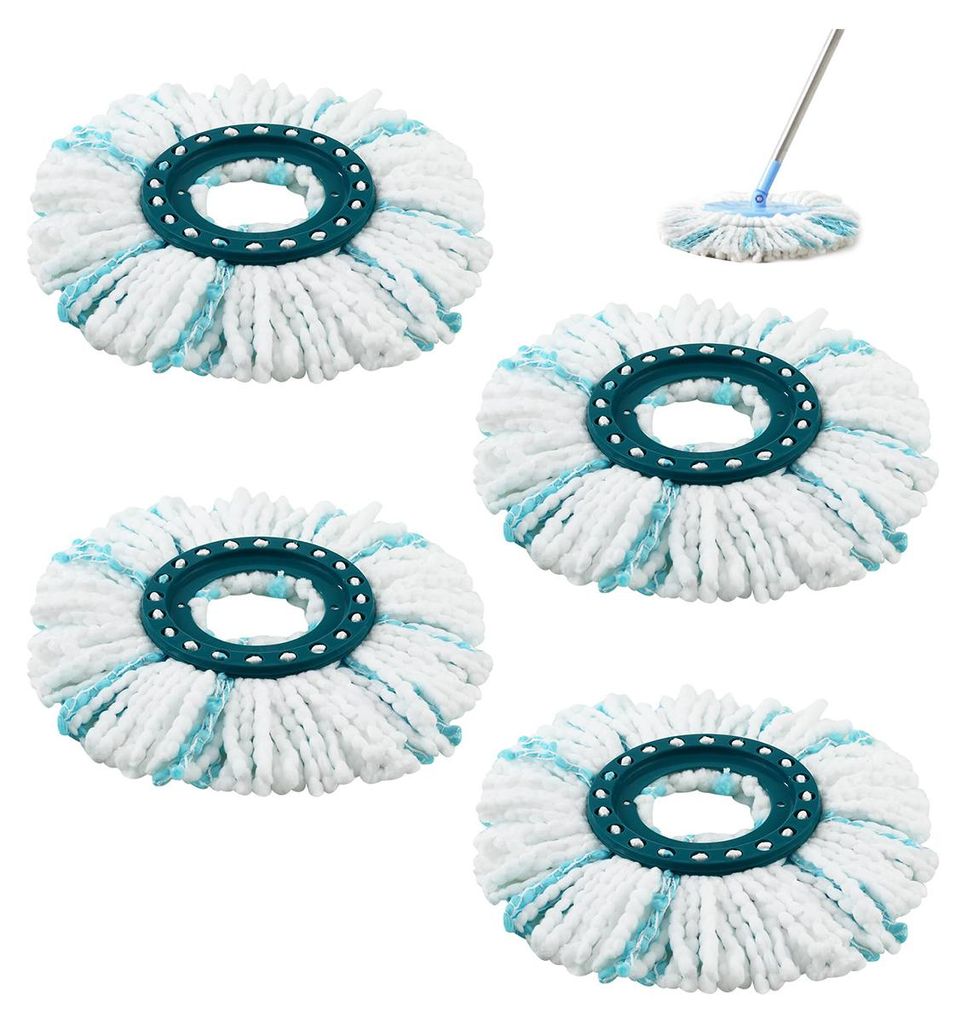 4 Ersatz-wischmoppköpfe Für Leifheit Spin Mop Kopf, Ersatz-stoffpads, Mikrofaserköpfe