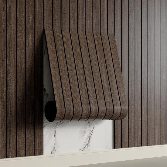 Selbstklebende 3d-wandpaneele – Optik In Geräucherter Holzoptik – Pvc-paneele 300 X 40 Cm, Geeignet Für Wände Und Decken – Schalldämmung