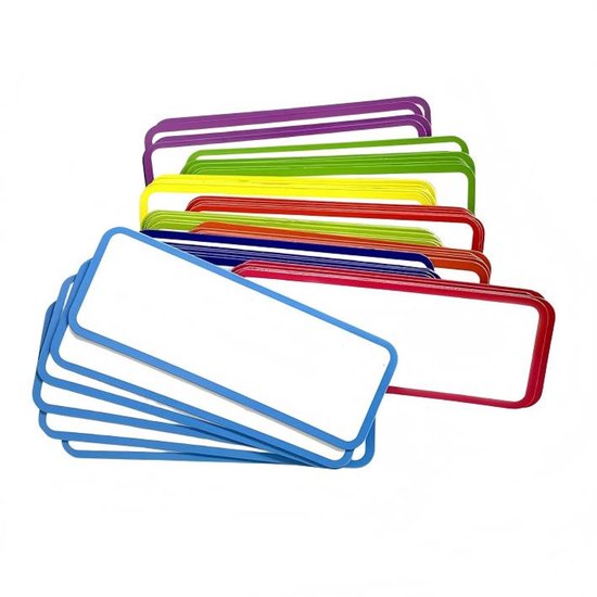 Namensetiketten – 8 X 3 Cm – 54 Stück – 9 Farben – Namensaufkleber – Magnetstreifen Zum Beschriften – Für Bildungszwecke Und Bürogebrauch