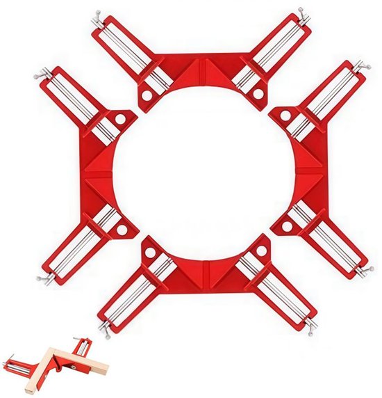 4-teiliges Set – 17×11×9 Cm 90-grad-winkel-zimmermannszwingen Für Holzbearbeitung Und Rahmen