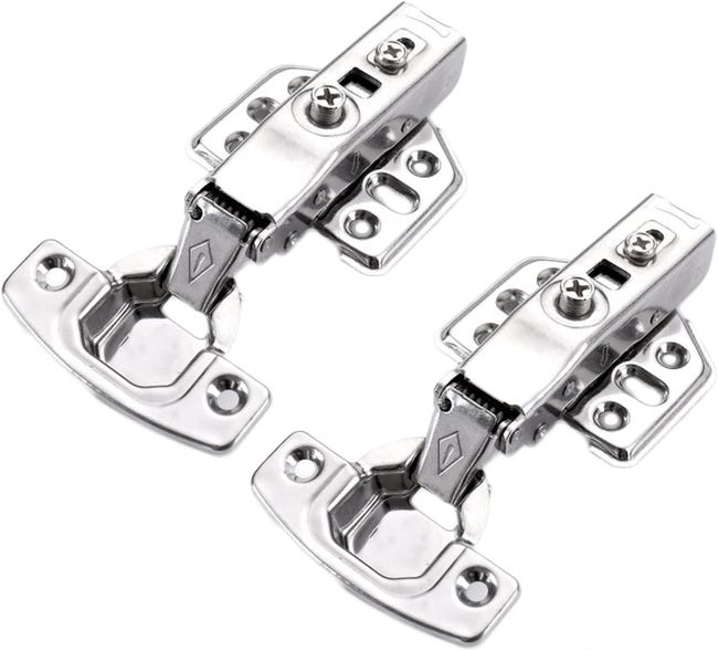 Scharniere Für Schränke – Für Schränke, Bei Denen Die Tür Die Seitenwand Nicht Abdeckt – 2er-pack, Silber