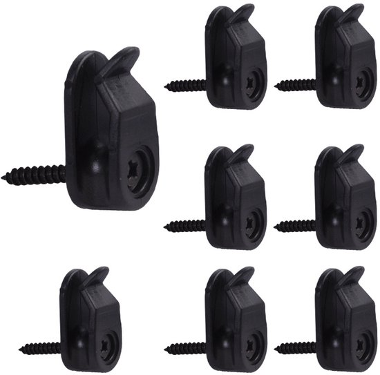 16 Stück Universelle Haken Für Lichterketten Im Außenbereich, Robust Und Wasserdicht, Für Dekoration, Partys, Zuhause, Fotos (8x Schwarz, 8x Weiß)