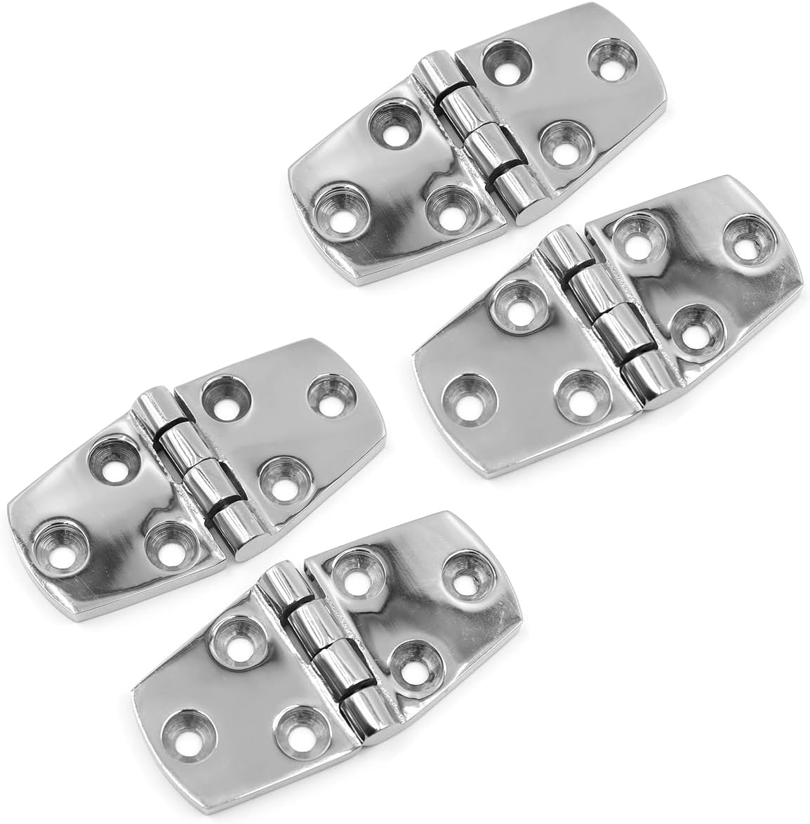 Ein Set Aus 4 Robusten Türscharnieren Aus Seewasserbeständigem Edelstahl 316, Geeignet Für Boote, Yachten, Wohnmobile Und Wohnwagen.