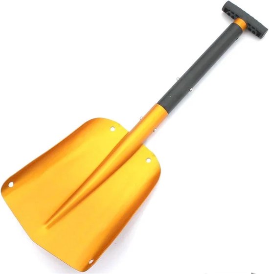 Faltbare Notfall-schneeschaufel Für Autos Mit Ausziehbarem Griff, Leichte Aluminium-schneeschaufel Für Auto, Outdoor, Camping, Skifahren, Garten (gold)