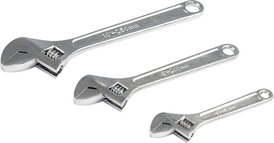 3-teiliger Verstellbarer Schraubenschlüsselsatz (150, 200 Und 250 Mm)
