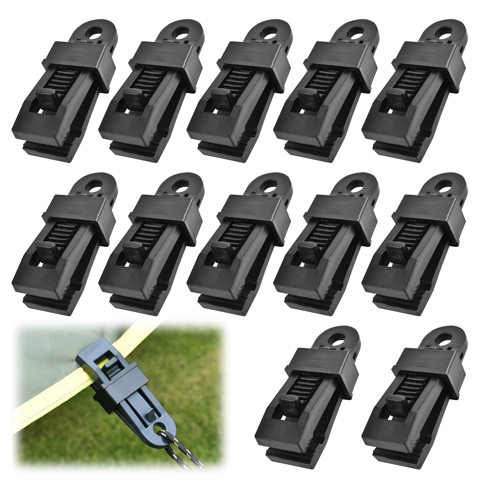 36-teiliges Set Robuster Zeltclips, Zeltclips Mit Krokodilmaul-design - Kunststoff-zeltclips Für Camping, Bootsabdeckungen, Markisen, Sonnenschirme