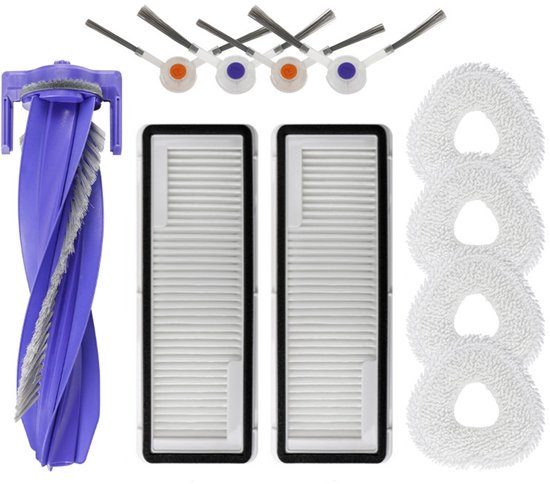 11-teiliges Zubehörset - Für Die Narwal Freo X Ultra J4 J4 Lite Serie (1 Walzenbürste, 4 Seitenbürsten, 2 Filter, 4 Tücher)