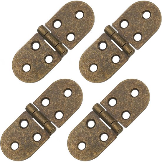 Klappscharnier Aus Edelstahl, Industrie-klappscharnier, 4er-pack, 180° Klappbares Rundscharnier, Klapptischscharnier Aus Edelstahl, 8,1 X 3,1 X 0,15 Cm