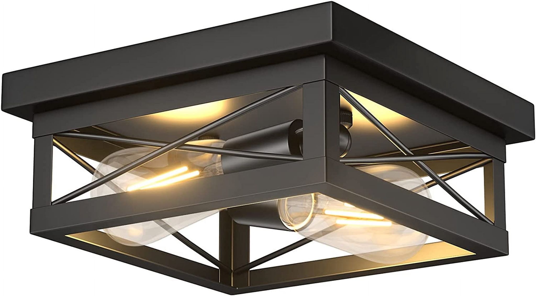 Deckenleuchte Im Landhausstil, Industrielle Metalllampe, Schwarz