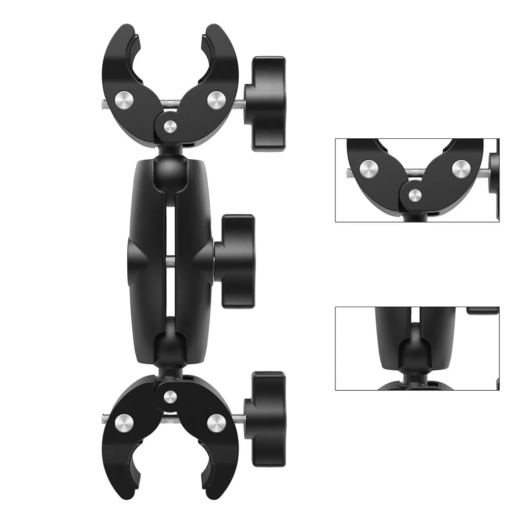 Cm Kameraclip-halterung Mit Doppelclip-design, 360° Kugelgelenk, Verstellbare Action-kamerahalterung, Geeignet Für Fahrradlenker.