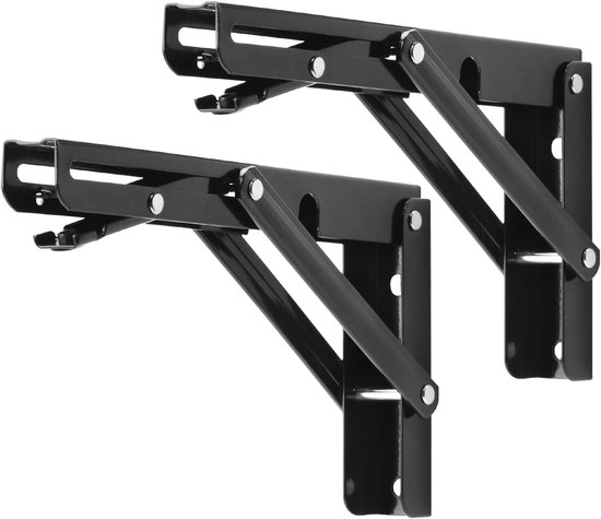 L-förmiger Regalträger, 40×2,5×17,5 Mm, 2er-pack, Robust, Klappbar Mit Scharnieren Für Diy-werkbänke Und Klapptische (schwarz).