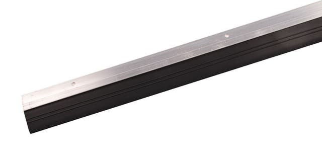 Buri - Türbodendichtung 100cm Bürstendichtung Gummidichtung Türdichtung Zugluftstopper - 75027-Gummi silber