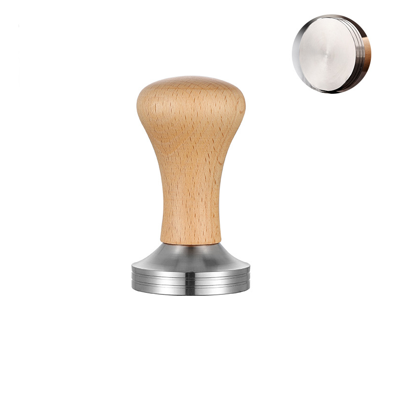 58 Mm Kaffeetamper In Holzoptik, Sockel Aus Edelstahl 304, Professioneller Espressotamper, Für Siebträger Von Kaffeemaschinen, Barista-werkzeuge (58 Mm)