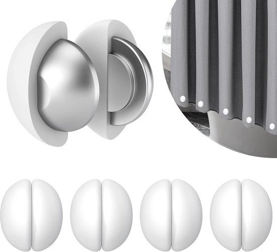 Magnetische Duschvorhangbefestigung – Silikon-anti-auftriebsgewichte – Rostbeständig – Einfache Anbringung – Verhindert Das Verrutschen Des Innenfutters (weiß – 5 Paar)