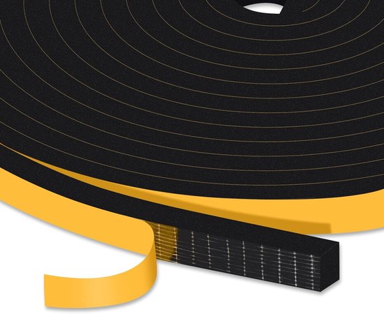10 M Selbstklebendes Schaumstoff-tür- Und Fensterdichtungsband, Schall- Und Kältedämmung, Stoßfestes Gummiband (2 Rollen À 5 M)