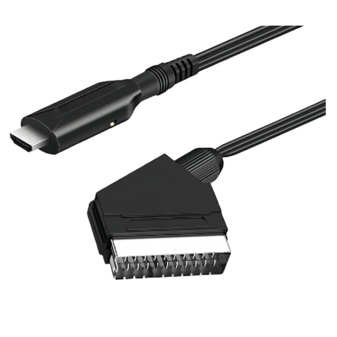 1 Meter Langes Scart-zu-hdmi-konverterkabel, Video- Und Audioadapter, Konverter Für Hdtvs.