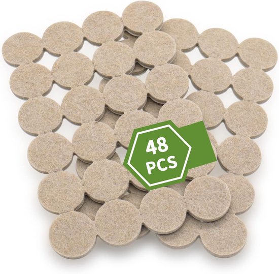 25 Mm Premium-filzgleiter Für Stuhlbeine – Rund – Selbstklebende Möbeluntersetzer – Möbelfilz – Kratzfester Filz – Schalldämpfend, Selbstklebend