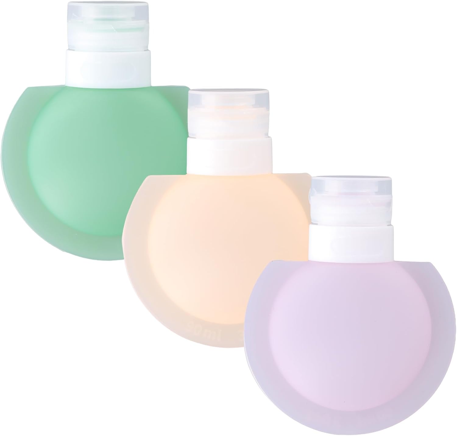 Reiseflaschen – 3 Kleine, Wiederbefüllbare Reiseflaschen – 90 Ml Wiederbefüllbare Silikonflaschen – Shampoo – Auslaufsichere Leere Flaschen – Lotion – 90 Ml
