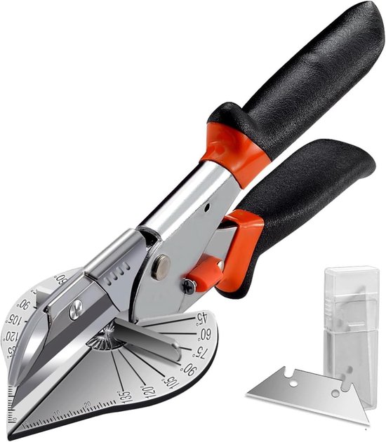 Nut- Und Winkelschere (45-135 Grad), Für Kork/kunststoff/pvc, Inklusive 10 Ersatzklingen.