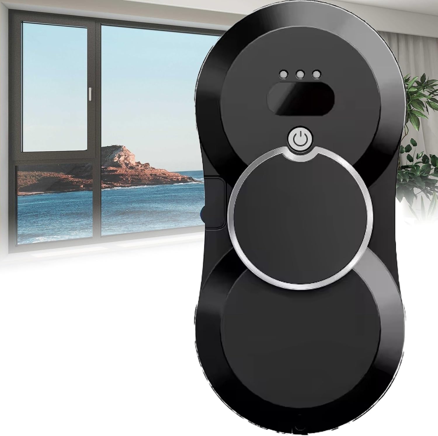 Fensterputzroboter – Intelligenter Saugroboter Für Glasflächen Mit Einer Starken Saugkraft Von 2800 Pa, Inklusive Wassersprühfunktion Und Fernbedienung
