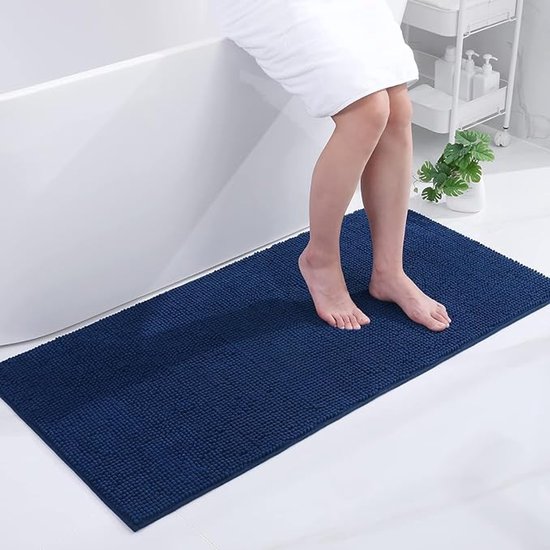 Badematten - Rutschfeste Badematte, Weiche Samt-mikrofaser-badematte, Saugfähig, Maschinenwaschbar (50 X 80 Cm)