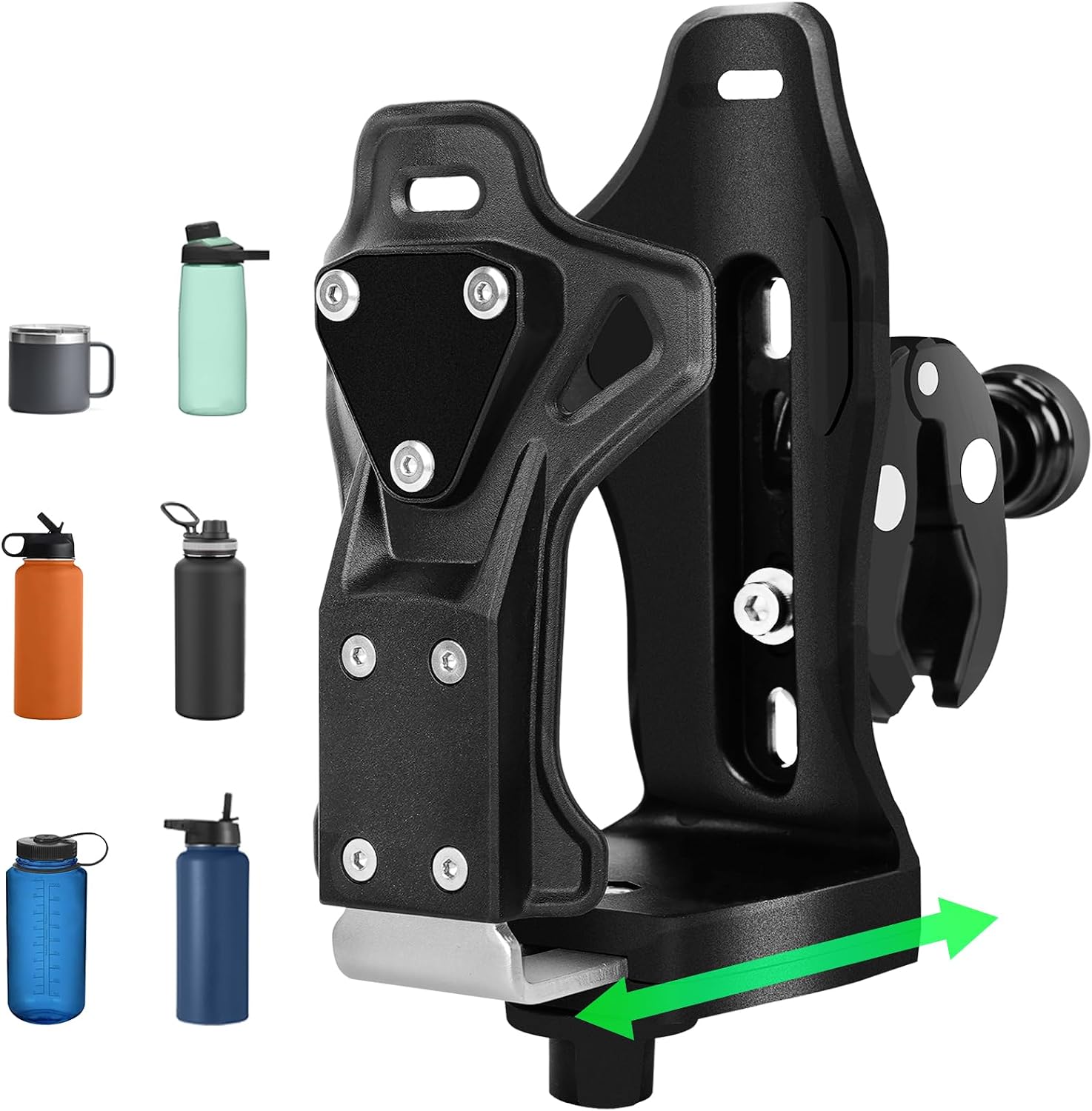 Motorrad- Und Atv-getränkehalter Mit Diebstahlsicherung – Extra Großer Flaschenhalter (5–9 Cm) – Universell Mit Metallklemme