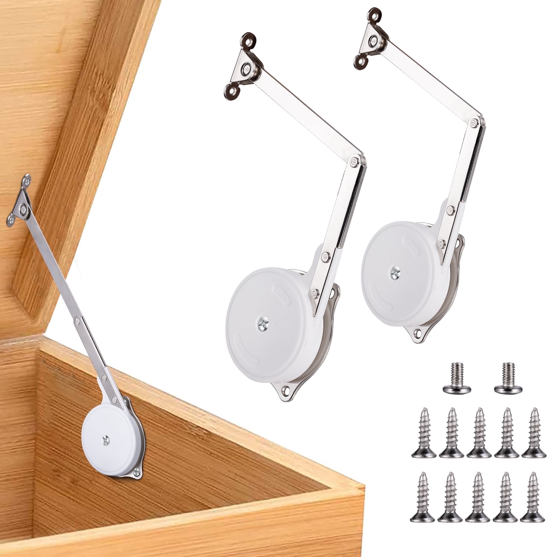 2-teilige Scharniere Aus Zinklegierung Mit Soft-close-funktion Für Spielzeugkistendeckel, Robuste Scharniere Für Spielzeugkisten, Bänke Und Schränke Aus Holz