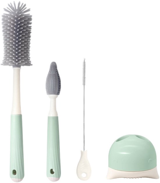 Babyflaschen-reinigungsset – Flaschenreinigungsbürste – 4-teiliges Set Mit Langer Griffbürste Für Trinkflaschen Und Strohhalme – Bürsten