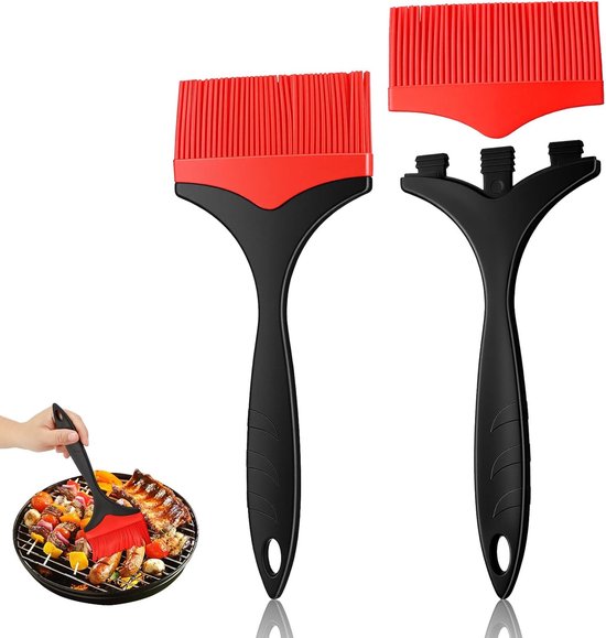 Gebäckpinsel – Küchenpinsel – 2 Stück – Kleiner Backpinsel – Grillpinsel – Hitzebeständiges Silikon Zum Grillen, Kochen Und Backen