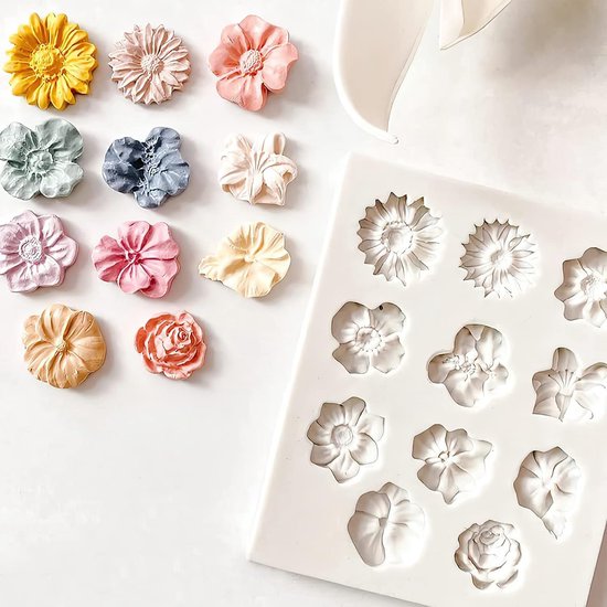 Silikon-blumenkuchen-backform, Wiederverwendbar Und Antihaftbeschichtet, 11 Hohle Blumen, Küchenbackmatte.