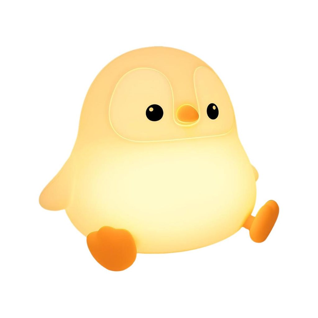 Nachtlicht In Pinguinform Für Kinder, Aus Silikon, Dimmbar, Mit Soft-touch-bedienung, Nachttischlampe Mit Timer Und Zwei Helligkeitsstufen.