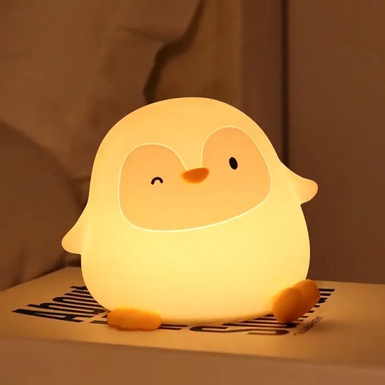 Niedliches Pinguin-nachtlicht Aus Silikon, Usb-aufladbar, Soft-touch, Für Kinder