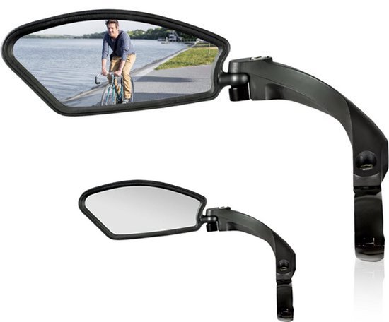 Linker Rückspiegel Für Fahrräder Und E-bikes, 360° Drehbar, Leicht Verstellbar, Schwarz