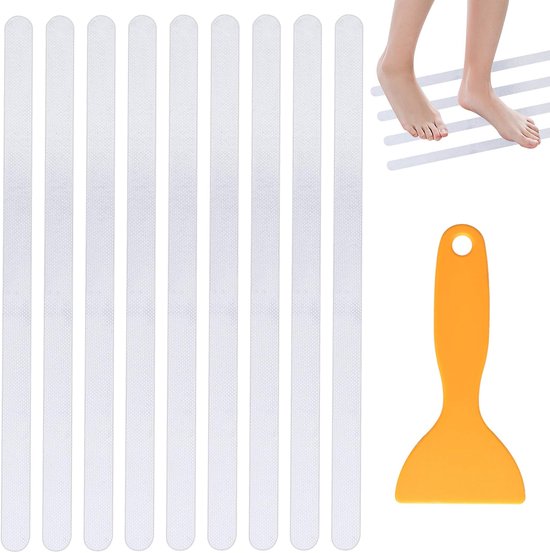 30er-packung, 38 X 2 Cm, Selbstklebend, Wasserfest, Rutschfeste Treppenstufenstreifen, Rutschfeste Badewannenaufkleber, Sicherheitsstreifen, Geeignet Für Duschen, Transparent